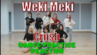 Weki Meki 위키미키  Crush  Dance Practice Reaction [upl. by Rairb]