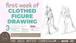 Starting drawing the Clothed Figure  The Solo Artist Curriculum selftaught art journey [upl. by Ettena]