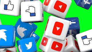 Social Media Icon Transition Green Screen  Graphics amp Animation [upl. by Ahcsatan]