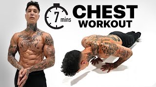 7 MIN HOME CHEST WORKOUT  FOLLOW ALONG [upl. by Eneres]