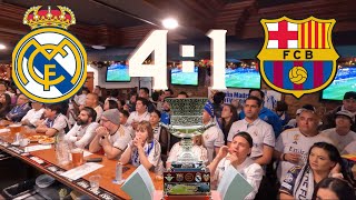 REAL MADRID FANS reactions to Real Madrid 41 Barcelona EL CLÁSICO Supercopa 2024 [upl. by Wilbur319]