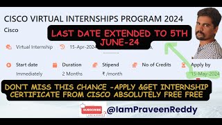 HOW TO REGISTER FOR CISCO VIRTUAL INTERNSHIPS PROGRAM 2024 CISCO VIP 2024 PROCESS  aicte  JUNE 5 [upl. by Dallis]