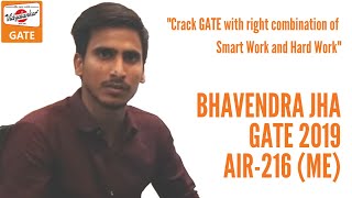 Bhavendra Jha  AIR216 ME  GATE 2019  Vidyalankar GATE [upl. by Schluter573]