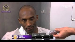 Kobe Bryant Post Game Interview quotdont blinkquot Lakers vs Warriors  11114 [upl. by Fitzsimmons869]