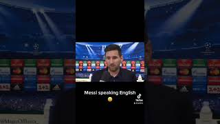 Messi speaking ENGLISH 🤯😂 [upl. by Burkhart]