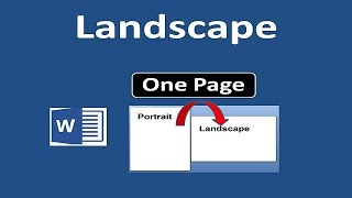 How to Change Page Orientation in Microsoft Word [upl. by Guthrie226]