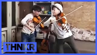 Viva La Vida Coldplay Cover by Child Violinists Mirko e Valerio  Violinisti Little Band [upl. by Inhsor534]