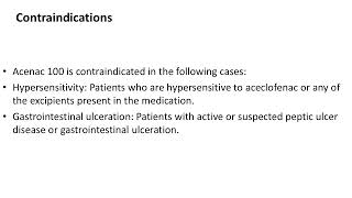 Acenac 100 Detailed Information [upl. by Eelannej]