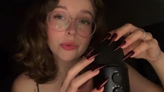 ASMR up close whispers with bare mic scratching trigger words mic tapping mic blowing [upl. by Bunch315]