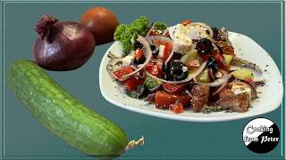 Vegetable salad Greek salad recipe🇬🇷 [upl. by Inamik]