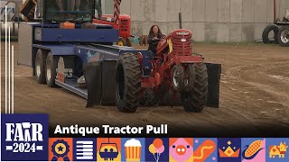 Antique Tractor Pull – Fair 2024 [upl. by Euqinehs]