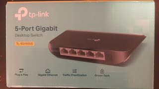 TPLink 5 Port Gigabit Ethernet Network Switch  Unboxing And Configuration [upl. by Male]