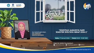 Registrasi Mahasiswa Baru semester 20232024 Genap 20241  Seputar Universitas Terbuka [upl. by Arretnahs]