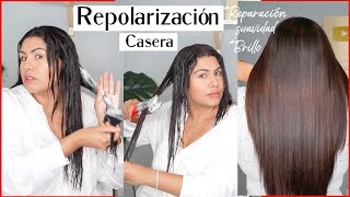 REPOLARIZACIÓN CAPILAR CASERA PASO A PASO CABELLO SANO AL INSTANTE [upl. by Betteann989]