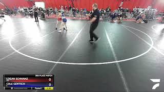 113 Lbs 3rd Place Match  Logan Schwanz MN Vs Cole Gentsch IL 29e2 [upl. by Tihw]