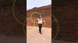 Double hula hoop trickshow to spin double hula hoopsricha bhatiashorts [upl. by Sulrac]