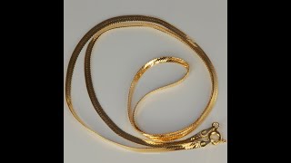 ESTATE 14K Yellow Gold Herringbone Chain 18quot [upl. by Richard]