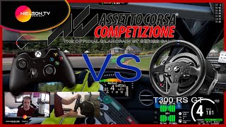 Assetto Corsa Competizione  Mannette VS Volant Thrustmaster T300 RS GT [upl. by Itoc]