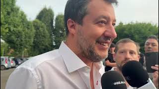 Salvini a Sumirago Varese «LEuropa nega la democrazia Il ritiro di Biden Io voto Trump» [upl. by Heringer]