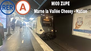 RER A MI09 ZUPE Marne la Vallée Chessy  Nation [upl. by Akeme]