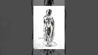 Live figure drawing with model 14 minute lifedrawing figuredrawing charcoaldrawing [upl. by Raffarty128]