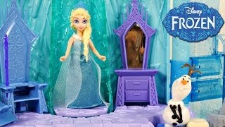 Frozen Elsas Ice Lightup Palace Featuring Olaf Play Doh Bed Toys Review by Disney Cars Toy Club [upl. by Nihsfa847]