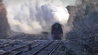 46233 Duchess of Sutherland at Brookwood 10 Dec 2022 [upl. by Nylegna]