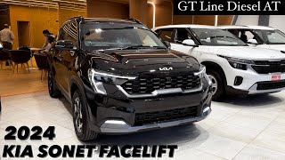 New Kia Sonet Facelift 2024 GT Line Diesel Automatic  TOP MODEL  Full review 😍🔥 [upl. by Ela814]