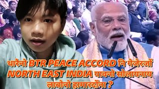 थारैनो BTR PEACE ACCORD नि गेजेरजों NORTH EAST INDIA यावनो सोलायनाय लाबोनो हामारदोंना  मा ANSWER [upl. by Daile30]