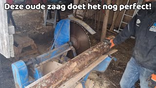 Skivakantie stammen zagen en worstjes grillen op een kampvuur in eigen tuin Wonen in Zweden VLOG5 [upl. by Hayyikaz]