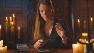 Examining Tarot amp Oracle Cards  ASMR cozy basics unintelligible whispers inspecting measuring [upl. by Matteo]