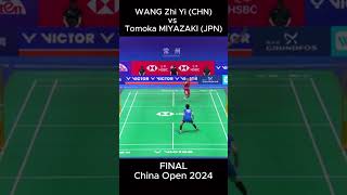 WANG Zhi Yi CHN vs Tomoka MIYAZAKI JPN FINAL CHINA OPEN 2024 badminton badmintontour bwf [upl. by Anaejer]