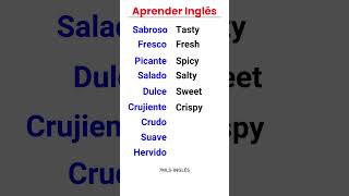 Vocabulario de comida en ingles ¿Cómo sabe [upl. by Aneehsak964]