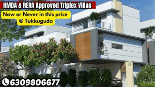 HMDA amp RERA Approved Villas  Now or Never in this price  Tukkuguda  Premium Villas  Hyderabad [upl. by Brendon]