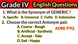 Antonyms And SynonymsGrade IVAssam PoliceADRE 20 [upl. by Ajssatan]