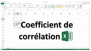 Comment calculer le coefficient de corrélation sur Excel [upl. by Morrie]