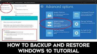 How to Use System Image Backup and Restore in Windows 10 Tutorial [upl. by Clough898]