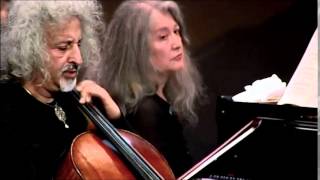 Argerich  Maisky Beethoven 7 Variations On Welche Liebe Fuhlen From Magic Flute WoO 46 [upl. by Htelimay613]