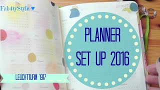 Planner Set Up 2016 ♥ mein Leuchtturm Kalender I Moleskine umgestalten [upl. by Ovatsug331]