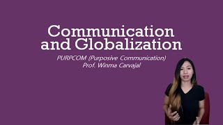 Communication and Globalization [upl. by Duffie]