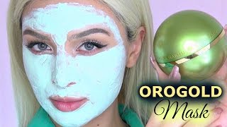 OROGOLD 24K Collagen amp Seaweed Mask Review  DEMO [upl. by Noiraa]