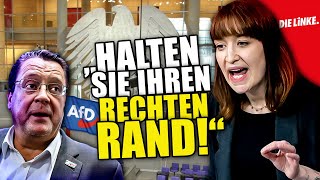 Linker Reagiert Auf Heidi Reichinnek Gegen AfD Im Bundestag  DIELINKE [upl. by Bess761]