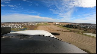 Flight to see my granddaughter Cessna 172 out of KARB Ann Arbor to Nontowered airport KMRT [upl. by Eustasius]