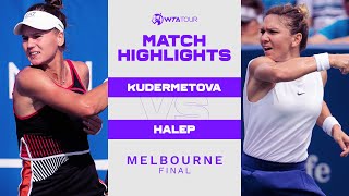 Veronika Kudermetova vs Simona Halep  2022 Melbourne Final  WTA Match Highlights [upl. by Yssirc101]