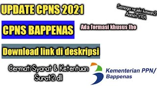 Formasi cpns Bappenas  syarat amp ketentuan [upl. by Conrado]