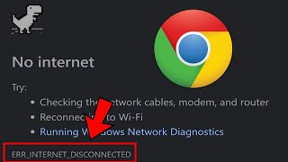 How to Fix ERR Internet Disconnected Error in Google Chrome [upl. by Pellikka]