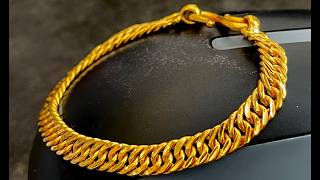 How 24K Gold Bracelet is Made  Gold Bracelet Making Jewelry [upl. by Okoy]