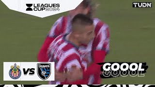 ¡LO EMPATAN Gol de Alvarado y huele a penales  Chivas 11 SJ Earthquakes  Leagues Cup 2024  TUDN [upl. by Recnal]