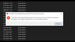 AcroTrayexe Bulunamadı hatası çözümü AcroTrayexe not found error solution error adobe [upl. by Elyak]