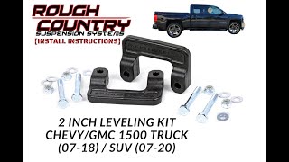 How to install a Rough Country 2 Inch Leveling Kit Chevy  GMC 1500 [upl. by Idnyc]